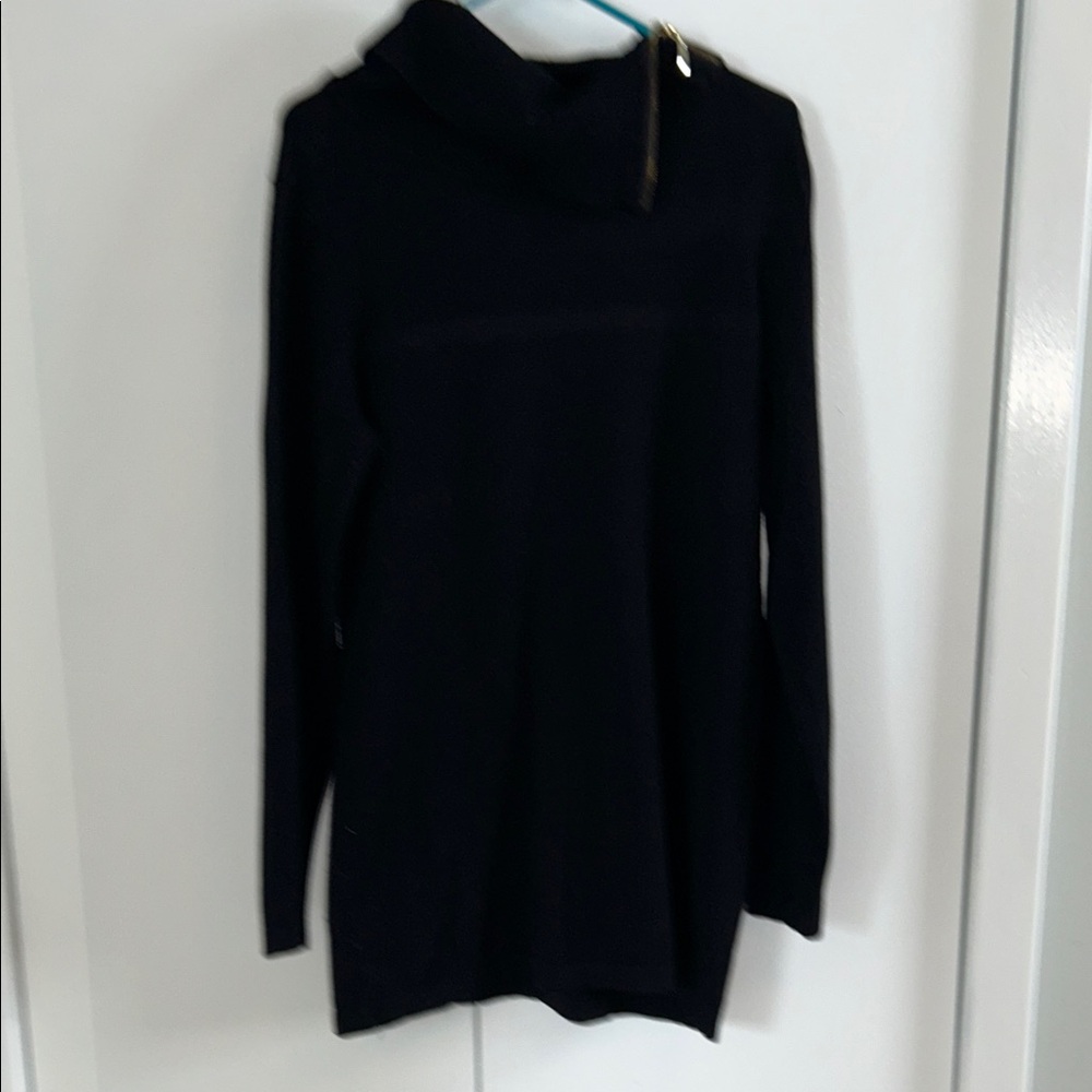INC International Concepts Black Cowl Neck Sweater